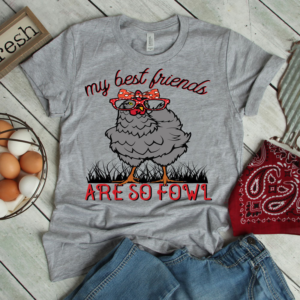 My Best Friends Are So Fowl - Grey GRAPHIC TEE