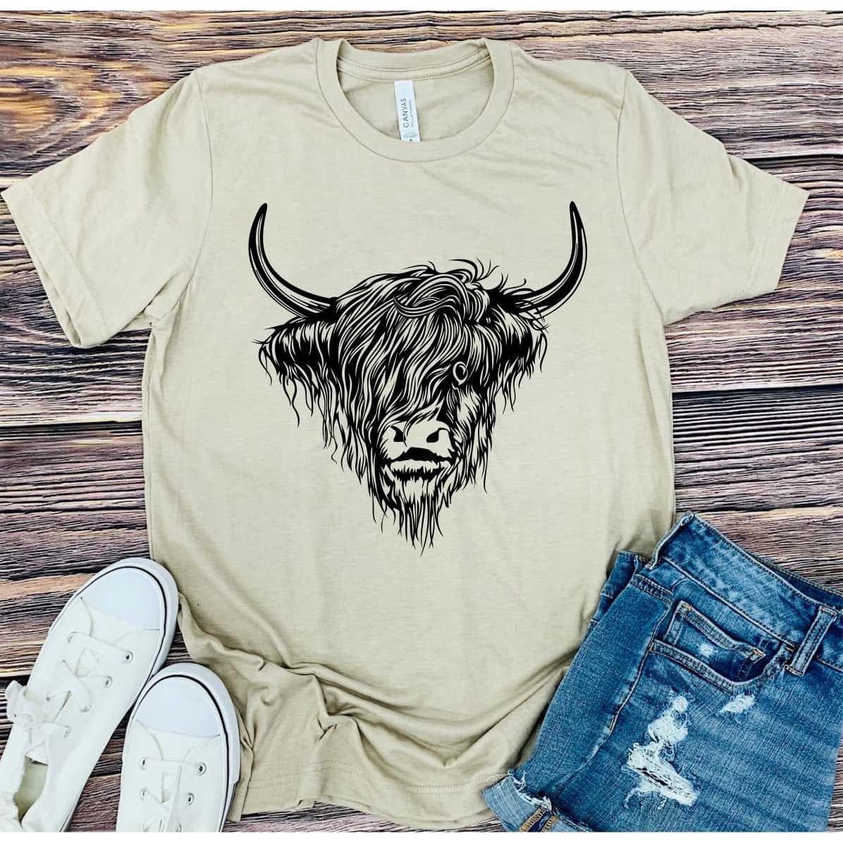 Highland Cow Graphic Tee.