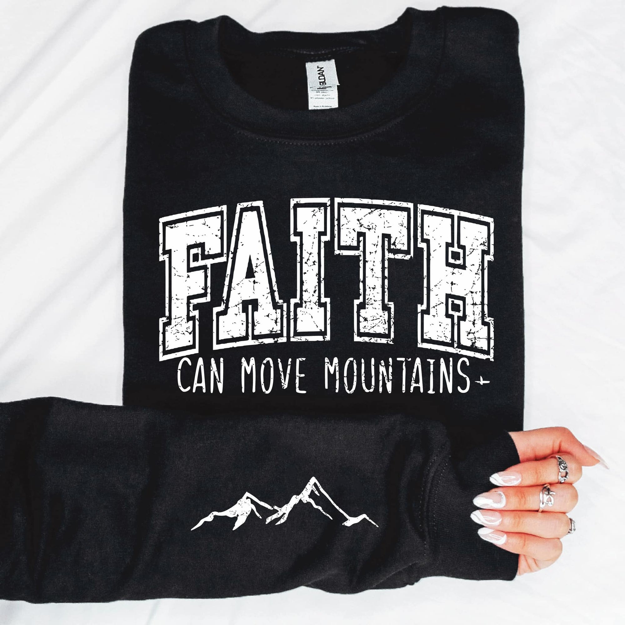 Faith With  Sleeve Accent Sweatshirt