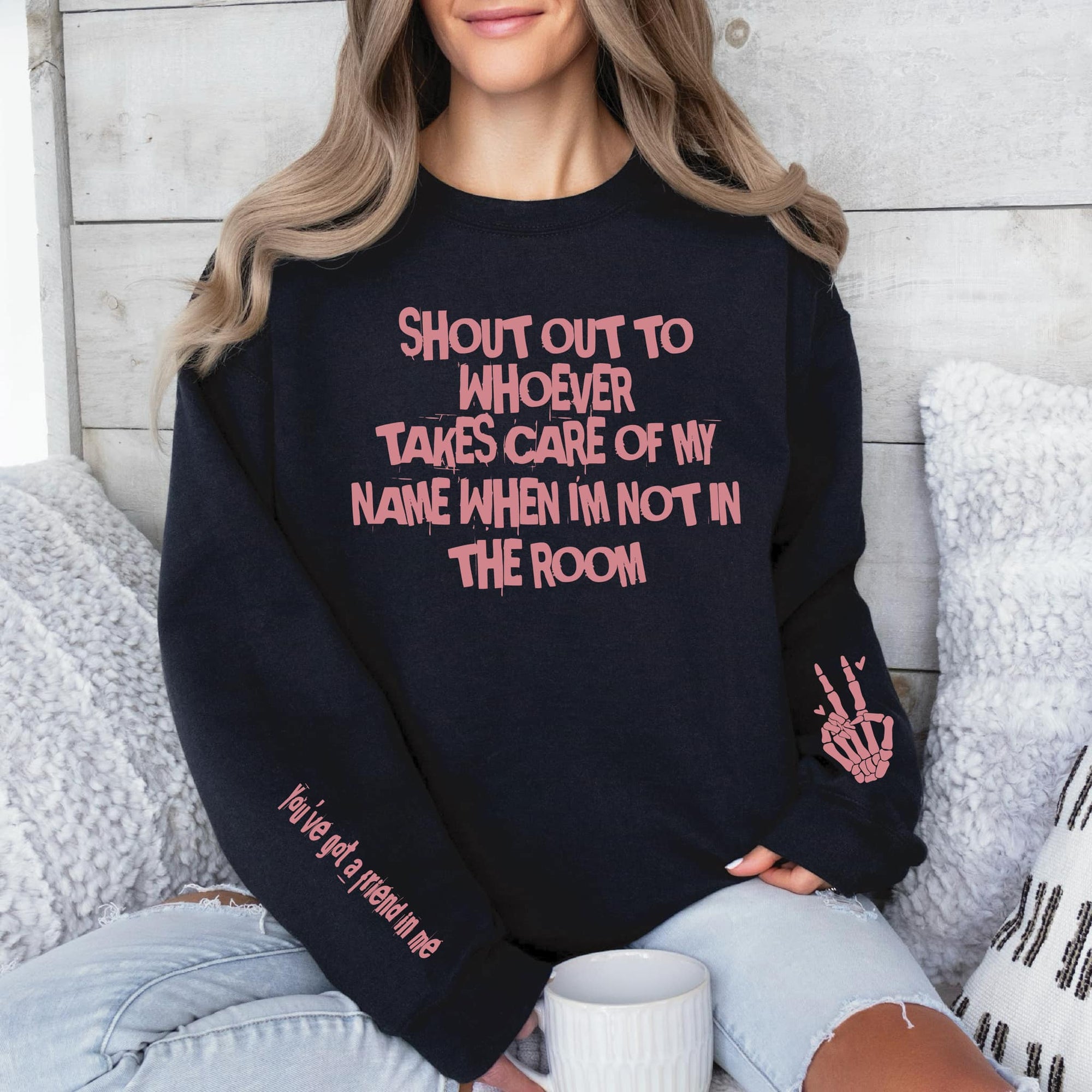 Shout Out ~ With Sleeve Accents Sweatshirt