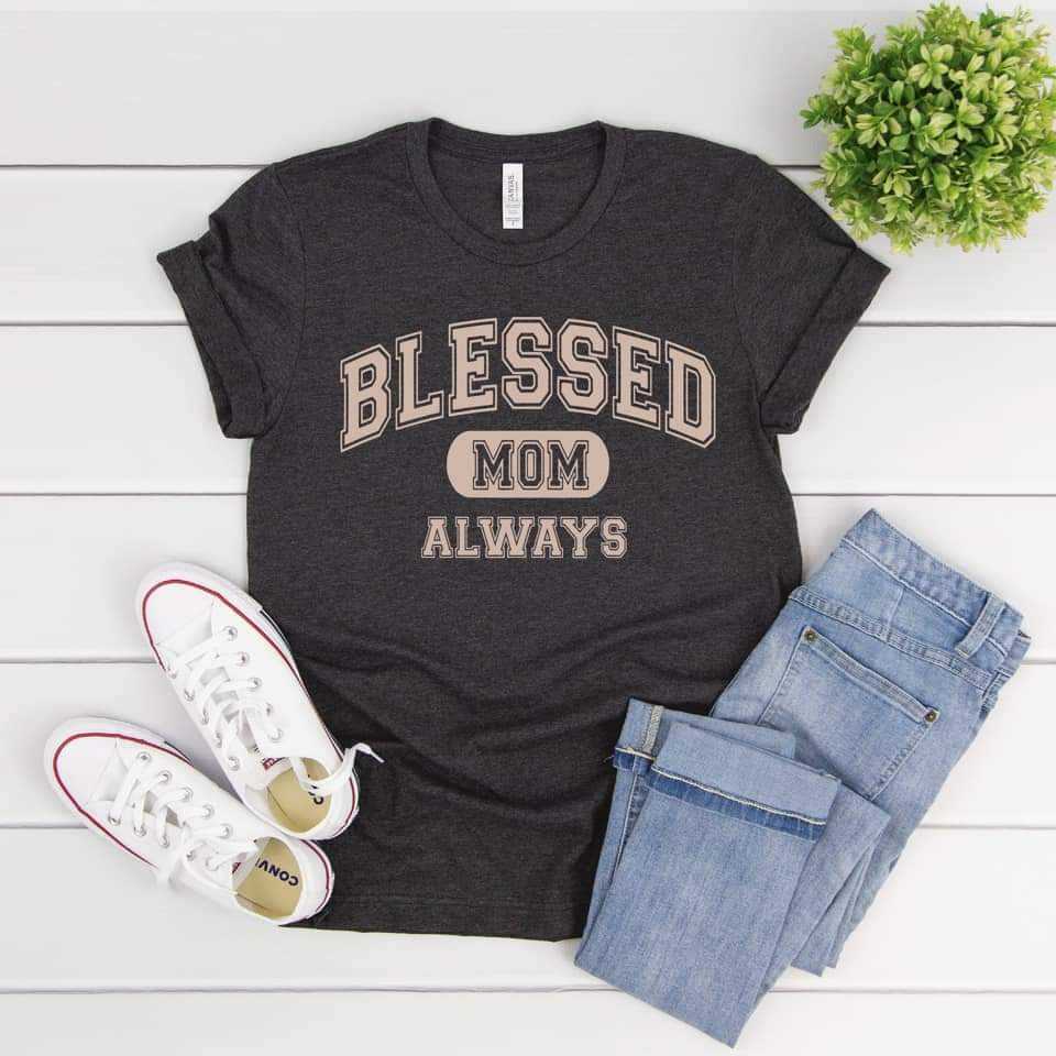 Blessed Mama Graphic Tee.