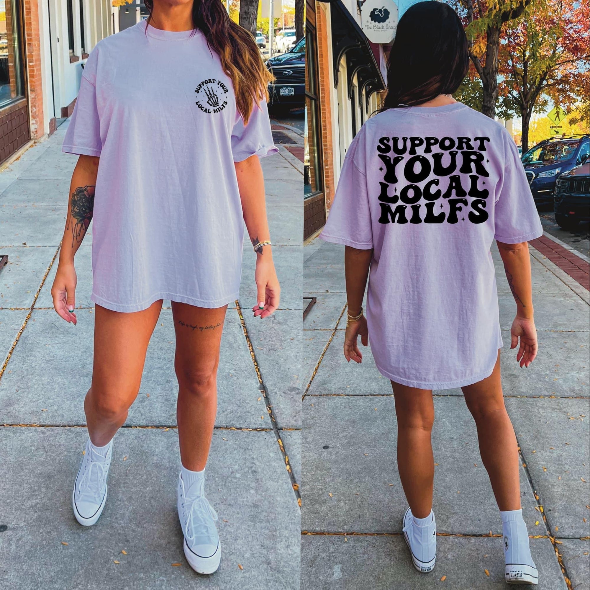 Support local Milfs   -W/POCKET ACCENT GRAPHIC TEE