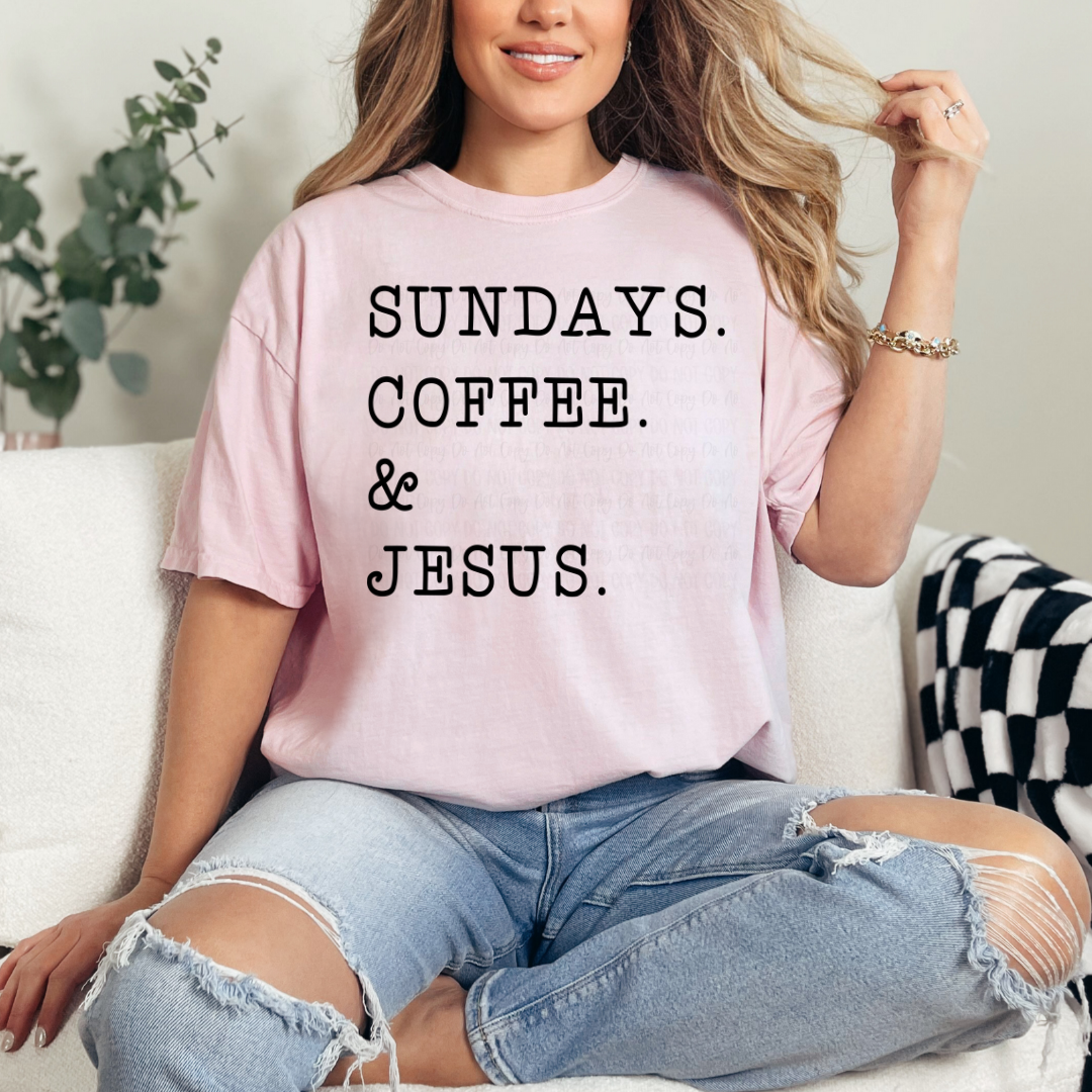 SUNDAYS COFFEE JESUS GRAPHIC TEE
